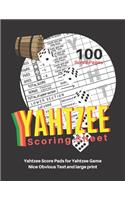 Yahtzee Scoring Sheet: V.10 Yahtzee Score Pads for Yahtzee Game Nice Obvious Text and large print yahtzee score card 8.5 by 11 inch