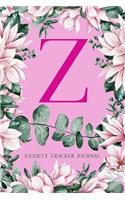 Z Anxiety Tracker Journal: Monogram Z - Track triggers of anxiety episodes - Monitor 50 events with 2 pages each - Convenient 6" x 9" carry size