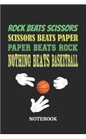 Nothing Beats Basketball Rock Paper Scissors Notebook