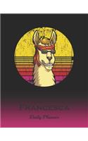 Francesca: Llama Daily Planner - Custom Letter F First Name Personal 1 Year (2020 - 2021) Planning Agenda - January 20 - December 20 - Writing Notebook - Dateb