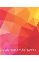 2020-2024 5 Year Planner: 60 Month Yearly Planner Monthly Calendar View with Phone Book & Password Organizer