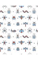 Bug Notebook: Insect Journal Notebook Lined Ruled Page Paper For Kids Teen Girl Boy Women Men Chef Great For Writing Diary Note Pad Cute Dragonfly Worm Grasshoppe(1 Bug Notebook)