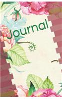Journal: Dot Grid Notebook Watercolor Flowers 5.5" X 8.5" 200 Pages Bullet Grid Minimalist Planner