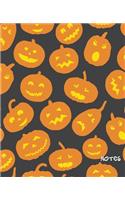 Notes: Halloween Composition Notebook Journal Wide Ruled College Primary School Notebooks Size 7.5 X 9.25 Inch. (100 Pages)