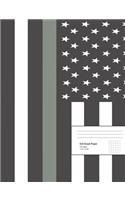 Thin Gray Line Composition Notebook: Thin Gray Line Composition Notebook, Correctional Officers Notebook, Prison Guard Journal, Correctional Officer Notebook, 7.44 X 9.69 5 X 5 Graph Pa