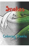 Snake Coloring Sheets: 30 Snake Drawings, Coloring Sheets Adults Relaxation, Coloring Book for Kids, for Girls, Volume 12
