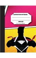Composition notebook unruled 8.5 x 11 inch 200 page, superhero