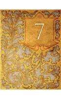 Monogram "7" Sketchbook: Blank Art Pad Notebook Journal(33 Monogram Nouveauone 150 Sketch)