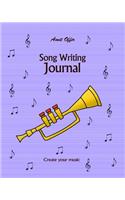 Song Writing Journal: Blank Musician's and Songwriter's Journal: Music Manuscript Paper for Musicians, Students and Kids 8x10 Inches,170 Pages