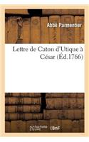 Lettre de Caton d'Utique À César