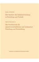 Standort Der Industrieforschung in Forschung Und Technik / Die Produktivität Der Naturwissenschaftlichen Und Technischen Forschung Und Entwicklung