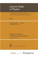 Quantum Aspects of Optical Communications