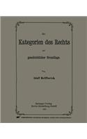 Die Kategorien Des Rechts Auf Geschichtlicher Grundlage