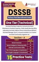 DSSSB Various Post Recruitment Exam 2024 | One Tier (Technical) - Asst. Sanitary Inspector, Matron, Laboratory Attendant, Veterinary and Livestock Insp. & etc | 15 Practice Tests (1500 Solved MCQ