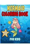 mermaid coloring book for kids ages 4-8