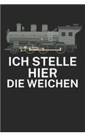 Ich stelle hier die Weichen: Bestandsbuch für Eisenbahner und Modelleisenbahn Fans mit Spruch. 120 Seiten mit Seitenzahlen. Zum verfolgen des Modell-Bestands.
