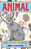 Livres à colorier pour adultes - Animal de relaxation - Animal