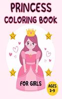 princess coloring book for girls ages 3-9