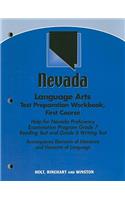 Nevada Language Arts Test Preparation Workbook, First Course: Help for Nevada Proficiency Examination Program Grade 7 Reading Test and Grade 8 Writing Test