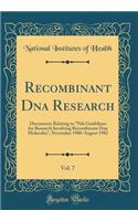Recombinant DNA Research, Vol. 7