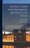 Instructions for Preparing Abstracts of Titles