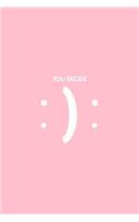 You Decide: Lined Journal - You Decide Emoji Face Funny Positivity Saying Girls Gift - Pink Ruled Diary, Prayer, Gratitude, Writing, Travel, Notebook For Men Wo