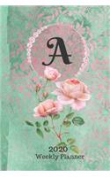 Plan On It 2020 Weekly Calendar Planner 15 Month Pocket Appointment Notebook - Monogram Letter A