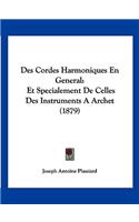 Des Cordes Harmoniques En General