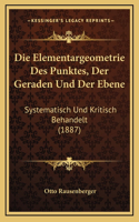 Die Elementargeometrie Des Punktes, Der Geraden Und Der Ebene