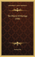 The Objects Of Marriage (1920)