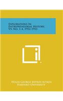 Explorations in Entrepreneurial History, V5, No. 1-4, 1952-1953