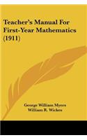 Teacher's Manual For First-Year Mathematics (1911)
