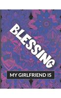 My Girlfriend Is: Girlfriend Description Coloring Book - 25 Coloring Pages - 8.5 x 11 - Artistic Designs - Positive Words