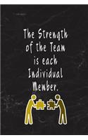The Strength of the Team is each Individual Member.