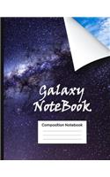 Composition Notebook: Galaxy Notebook for galaxy dark-colored lovers, Wide Paper - Classic White Classic Pages with Notes Writing Lines Large Composition Book 8.5 x11 inc
