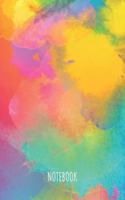 Notebook: A5 Notizbuch Kariert 120 Seiten - Notizblock - Tagebuch - Terminplaner - Aquarell Farbenes Schreibheft für Notizen 6x9