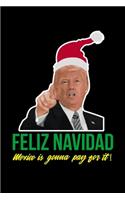Feliz Navidad Mexico is Gonna Pay for it: Journal / Notebook / Diary Gift - 6"x9" - 120 pages - White Lined Paper - Matte Cover"