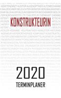 Konstrukteurin - 2020 Terminplaner: Kalender und Organisator für Konstrukteurin. Terminkalender, Taschenkalender, Wochenplaner, Jahresplaner, Kalender 2019 - 2020 zum Planen und Organi