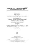 The Secure Rural Schools and Community Self-Determination Act of 2000