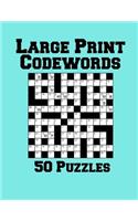 Large Print Codewords: 50 Puzzles
