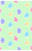 Bullet Journal: Kawaii Cotton Candy Mint Notebook, Dotted Grid, (5.5 x 8.5)
