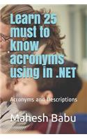 Learn 25 Must to Know Acronyms Using in .Net