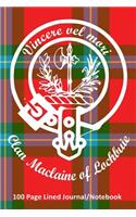 Clan MacLaine of Lochbuie 100 Page Lined Journal/Notebook