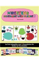 Ideen basteln: 20 vollfarbige Kindergarten-Arbeitsblätter zum Ausschneiden und Einfügen - Monster 2(51 Ideen Basteln)