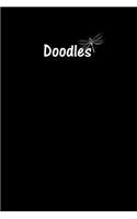 Doodles Journal - Great for Sketching, Doodling, Project Planning or Brainstorming: Medium Ruled, Soft Cover, 6 x 9 Journal, Black, 100 Pages