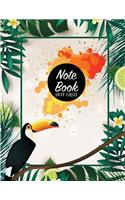 Notebook Dot-Grid: Summer Aloha Cover: Notebook For Journaling, Doodling, Creative Writing, School Notes, and Capturing Ideas,120 Dot-Grid pages, 8.5" x 11"
