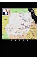 Modern Day Color Map of Sudan in Africa Journal: Take Notes, Write Down Memories in this 150 Page Lined Journal