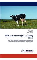 Milk urea nitrogen of dairy cows