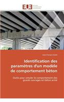 Identification Des Paramètres d'Un Modèle de Comportement Béton