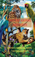 Nature Animal and Bird Adult Coloring Book Luxury Edition